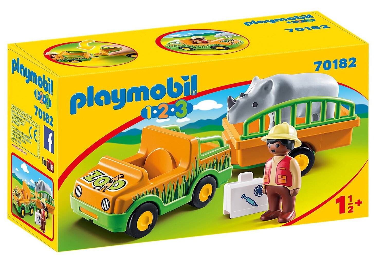 Rong 70182 PLAYMOBIL® 1.2.3., Zoo hind ja info | Klotsid ja konstruktorid | kaup24.ee