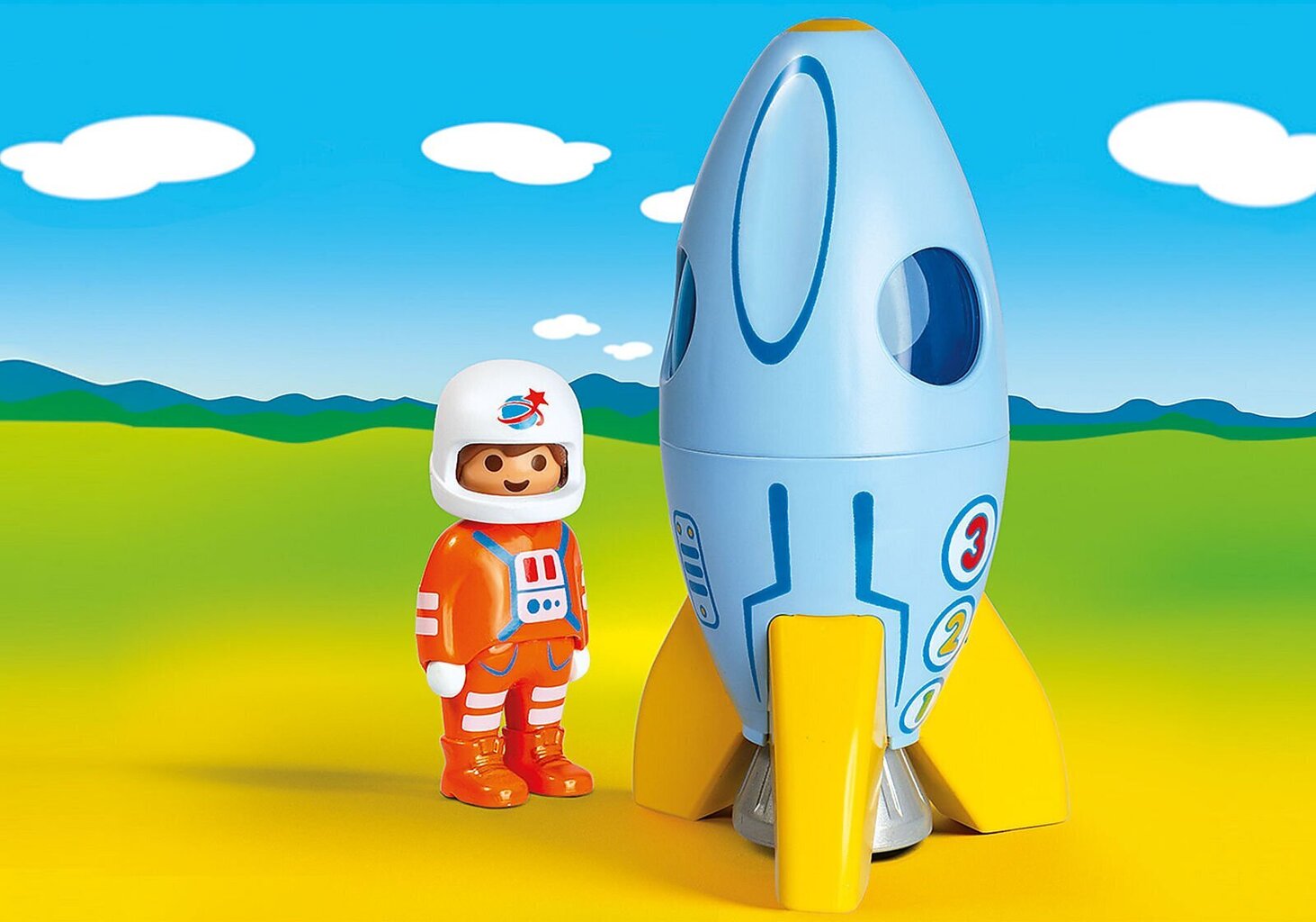 Astronaut raketiga 70186 PLAYMOBIL® 1.2.3 hind ja info | Klotsid ja konstruktorid | kaup24.ee