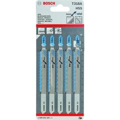 Tikksaeterad metallile Bosch T318A, 5 tk цена и информация | Механические инструменты | kaup24.ee