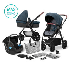 Универсальная коляска Kinderkraft 3in1 XMOOV, Denim цена и информация | Коляски | kaup24.ee