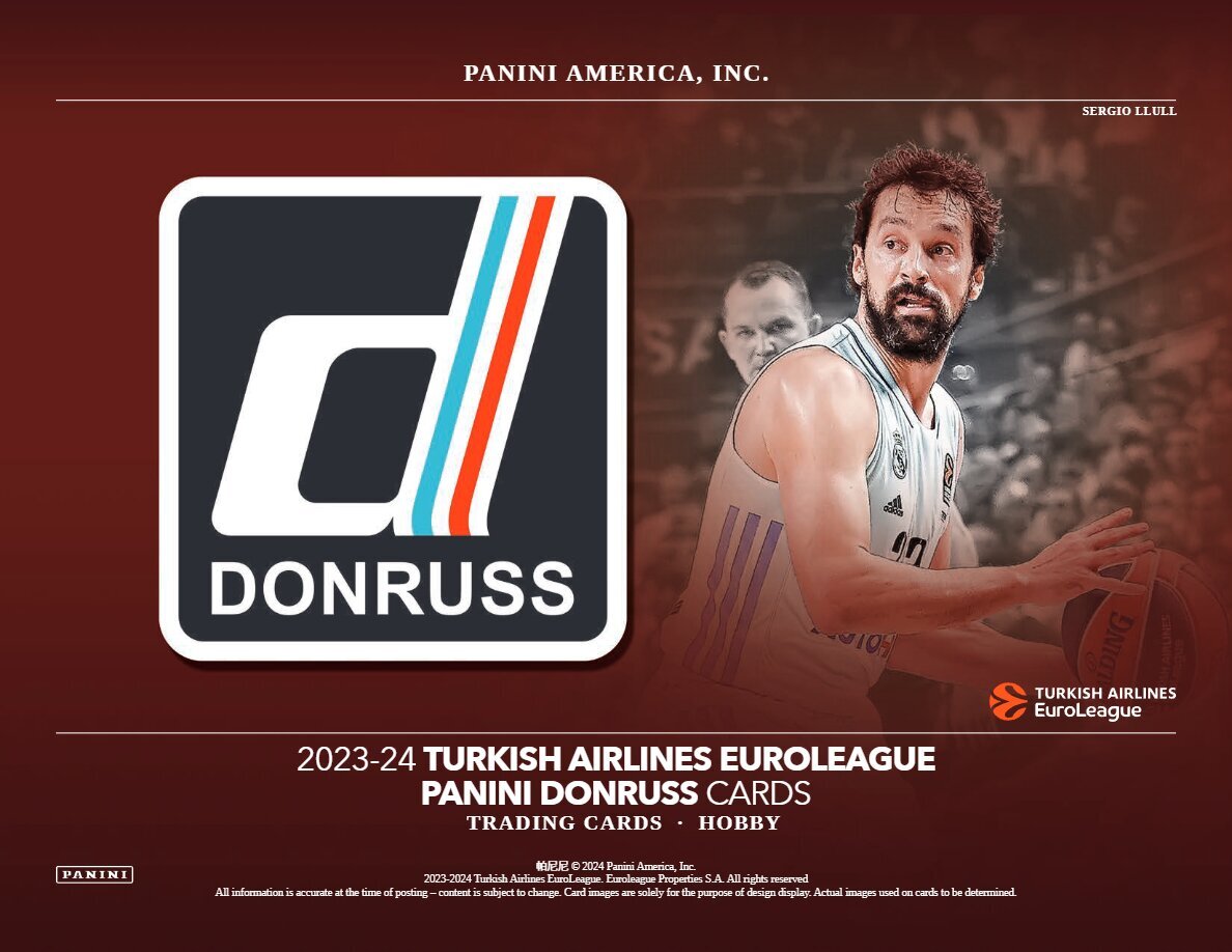 Korvpallikaardid PANINI DONRUSS TURKISH AIRLINES EUROLEAGUE 2023/2024 HOBBY BOX цена и информация | Hobikaardid | kaup24.ee