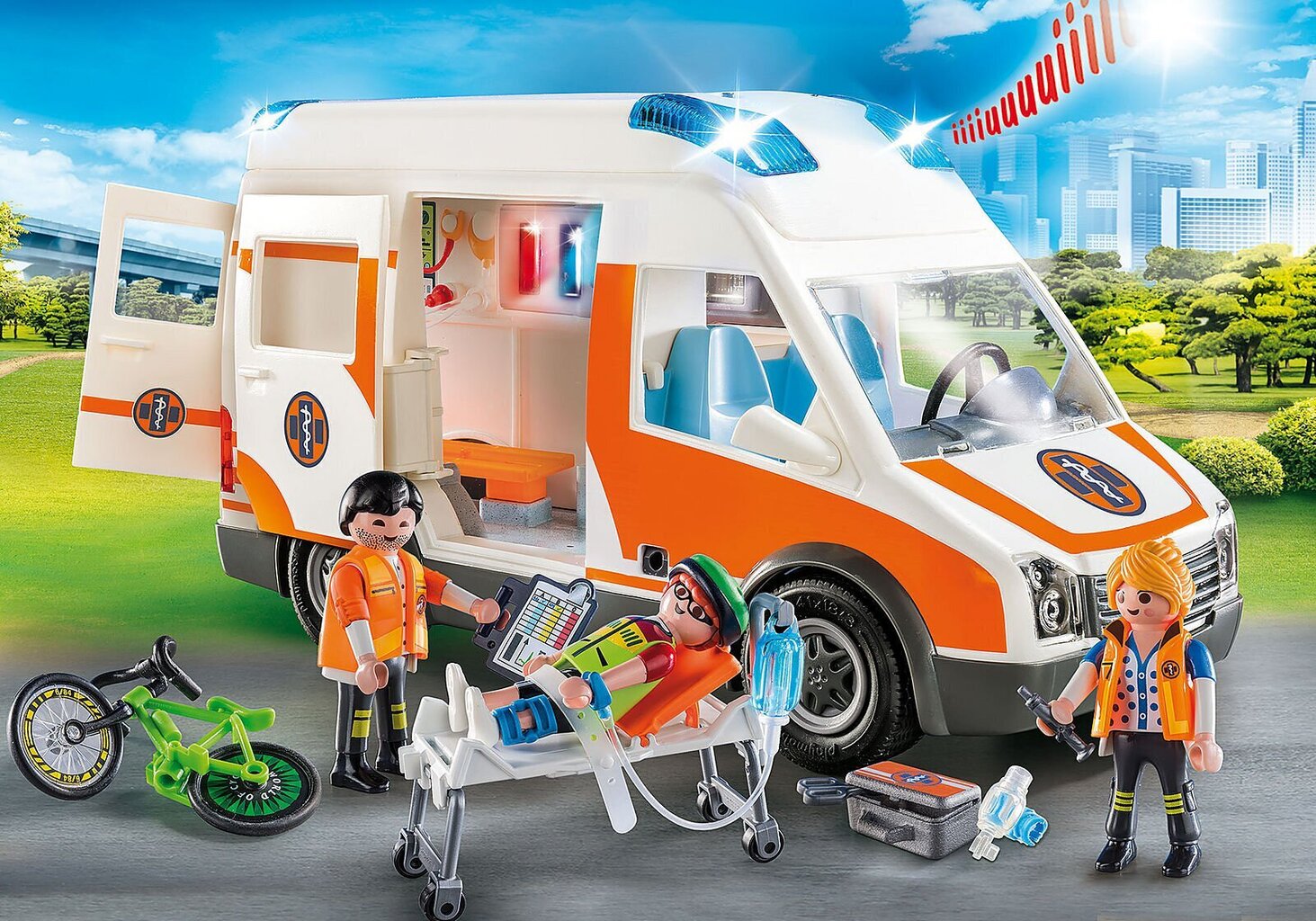 70049 PLAYMOBIL® City Life, Kiirabi tulede ja heliga цена и информация | Klotsid ja konstruktorid | kaup24.ee