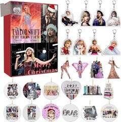 Jõulupidu Taylor Swift The Eras Tour Ripatskaunistused Võtmehoidjad Advendikalender 24-päevane loenduskalender Kingitused hind ja info | Jõulukaunistused | kaup24.ee