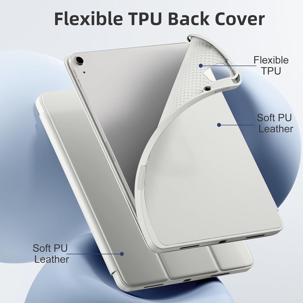 Connect Tri-Fold Styluse hoidja Seisma Karp Apple iPad Air 4 10.9'' (2020) / iPad Air 5 10.9'' (2022) Hõbe цена и информация | Tahvelarvuti kaaned ja kotid | kaup24.ee