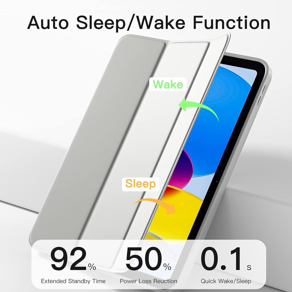 Connect Tri-Fold Stylus hoidja Seisukoht Kott Samsung Galaxy Tab S9 11'' X710 / X716B / X718U (2023) Hõbe hind ja info | Tahvelarvuti kaaned ja kotid | kaup24.ee