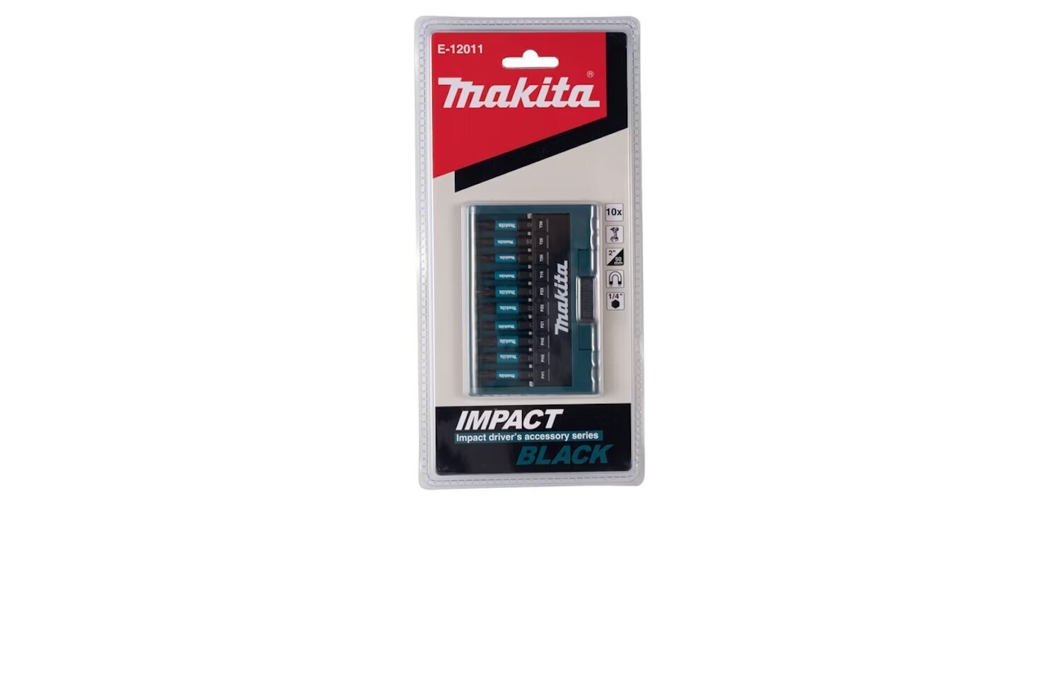 Peade komplekt Makita E-12011 Impact Black Bit-Set, 10 tk. цена и информация | Käsitööriistad | kaup24.ee