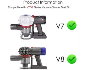 Tolmukasti kaane ja filtri vahetus ja mootori tagakate Dyson V7 V8 juhtmeta tolmuimejate remondi tolmuimeja jaoks цена и информация | Промышленные пылесосы | kaup24.ee