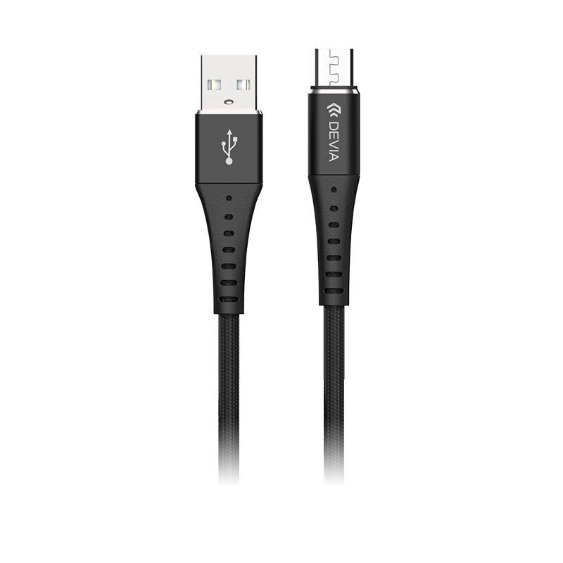 Devia Braid Series, USB 2.0-MicroUSB, 1m hind ja info | Mobiiltelefonide kaablid | kaup24.ee