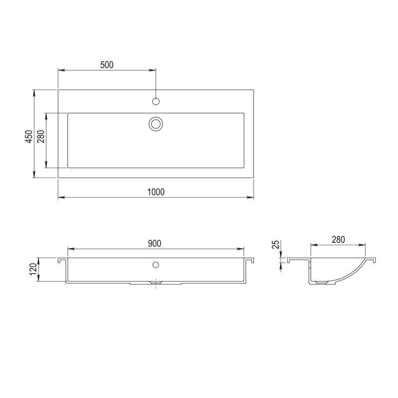 Valamu Aquasanita BQA100, 220 Argent hind ja info | Kraanikausid, valamud | kaup24.ee