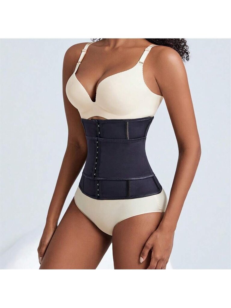 1 tk naiste treeningu Fitnessi kõhuõõne sidumismass Body Shaper Waist Trainer, kontrollvöö, salendav vöö · must · M hind ja info | Värvid | kaup24.ee