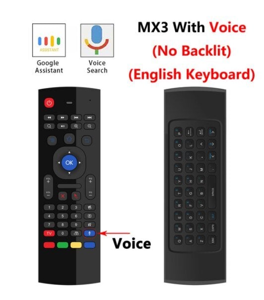 Mx3 Air Mouse Voice Taustavalgustuse kaugjuhtimispult 2,4g Rf juhtmeta klaviatuur Android-teleri jaoks – Kaugjuhtimispult – AliExpress hind ja info | Smart TV tarvikud | kaup24.ee