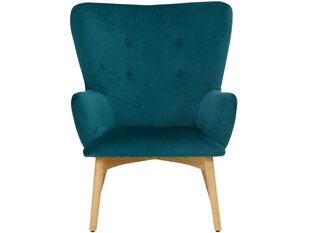 Кресло с подножкой Notio Living Newman, синее цена и информация | Кресла | kaup24.ee