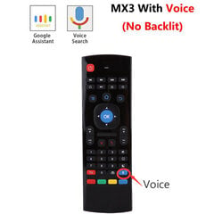 Mx3 taustvalgustusega õhuhiir T3 nutikas kaugjuhtimispult 2,4 g Rf juhtmeta klaviatuur Google Voice Assistant Androidi nutiteleri jaoks – kaugjuhtimispult – AliExpress hind ja info | Smart TV tarvikud | kaup24.ee