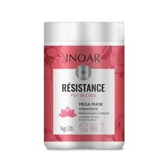 Intensiivselt taastav, elustav juuksemask INOAR Resistance Flor de Lotus 1000 g hind ja info | Maskid, õlid, seerumid | kaup24.ee