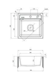 Deante graniidist köögivalamu Deante Zorba ZQZ 2103, graphite цена и информация | Раковины на кухню | kaup24.ee