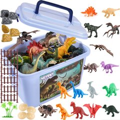 Dinosauruste figuuride komplekt Woopie L-47160 40 tk. цена и информация | Игрушки для мальчиков | kaup24.ee