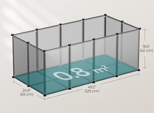 Загон для животных Leobert LPC001G01, серый цена и информация | Лежаки, домики | kaup24.ee