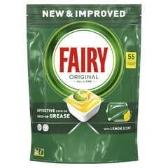 Fairy All in One Lemon automaatnõudepesumasina kapslid, 55 tk x 4 hind ja info | Nõudepesuvahendid | kaup24.ee