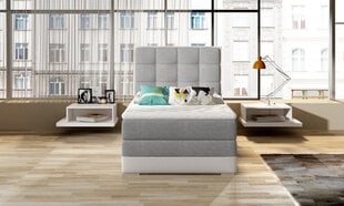 Кровать NORE ASTER, 90x200 см, зеленая/серая эко кожа цена и информация | Кровати | kaup24.ee