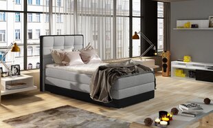 Кровать NORE ASTER, 90x200 см, серая/черная цена и информация | Кровати | kaup24.ee