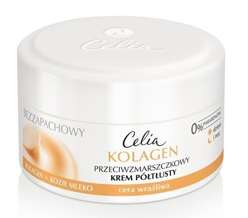 Poolrasvane näokreem kitsepiimaga Celia Collagen 50 ml цена и информация | Näokreemid | kaup24.ee