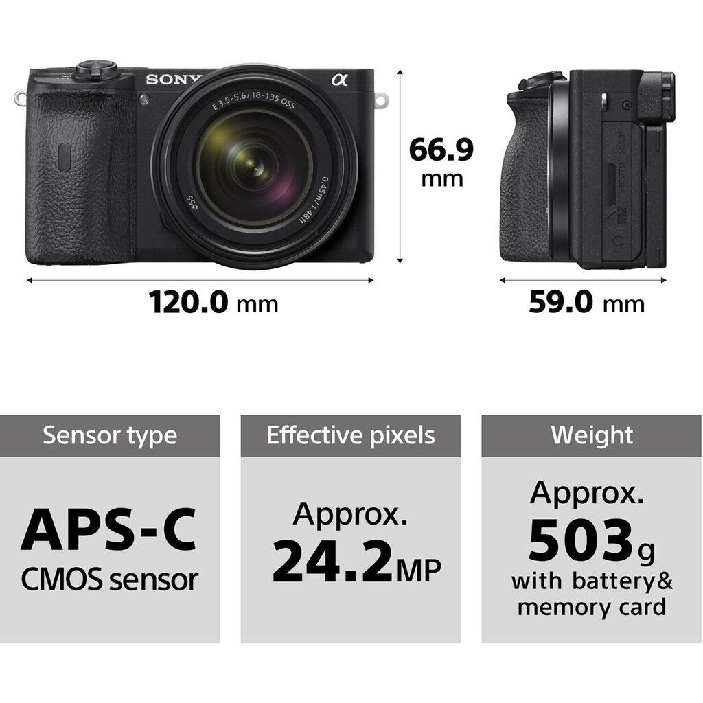 Hübriidkaamera Sony A6600 Body (Black) цена и информация | Fotoaparaadid | kaup24.ee