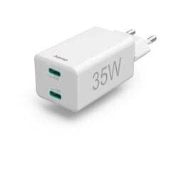 Hama laadija Quick Charger USB-C 35W PD/QC, 2xUSB-C, valge 201694 hind ja info | Mobiiltelefonide laadijad | kaup24.ee