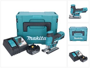 Аккумуляторный лобзик Makita DJV 185 RF1J, 18 В, с аккумулятором и зарядным блоком цена и информация | Пилы, циркулярные станки | kaup24.ee