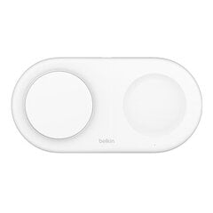 Belkin juhtmevaba laadija Helkin BOOST Charge Pro 2in1 Qi2 Charg.pad 15W mag.wh WIZ021vfWH hind ja info | Mobiiltelefonide laadijad | kaup24.ee