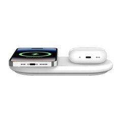 Belkin juhtmevaba laadija Helkin BOOST Charge Pro 2in1 Qi2 Charg.pad 15W mag.wh WIZ021vfWH цена и информация | Зарядные устройства для телефонов | kaup24.ee