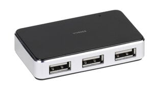 Адаптер VIVANCO USB A HUB, 4x USB A, metal цена и информация | Адаптеры и USB-hub | kaup24.ee