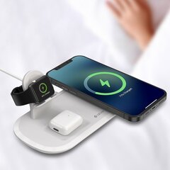 Беспроводная зарядка Devia 3in1 Smart Phone, Apple Watch, Airpods, белая цена и информация | Зарядные устройства для телефонов | kaup24.ee