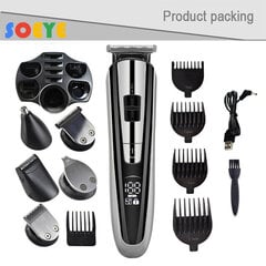 Electric Hair Clipper ilukomplekt professionaalne juukselõikur Multifunktsionaalne habemelõikur meeste elektrilise pardli jaoks Clipper SY1611 kangapardlid hind ja info | Pardlid | kaup24.ee