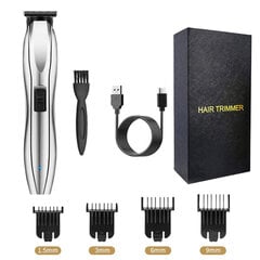 2024 T9 USB juukselõikur Professionaalne elektriline juukselõikur Barber Shaver Trimmer Habe 0mm Meeste Juukselõikusmasin meestele hõbedased kangapardlid цена и информация | Электробритвы | kaup24.ee