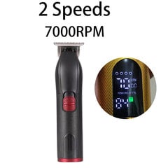 2024 T9 USB juukselõikur Professionaalne elektriline juukselõikur Barber Shaver Trimmer Habe 0mm Meeste Juukselõikusmasin meestele 7000RPM mustad kangapardlid цена и информация | Электробритвы | kaup24.ee