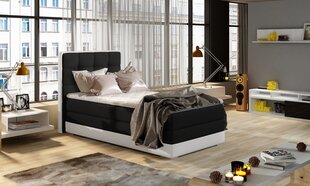 Кровать NORE ASTER, 90x200 см, черная/белая цена и информация | Кровати | kaup24.ee