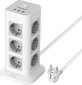 Pikendusjuhe TESSAN DME5-594, 12 pistikupesa, 3 USB porti, 2 m hind ja info | Pikendusjuhtmed, kaablid | kaup24.ee