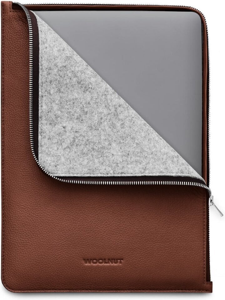 Woolnut kaitseümbris Leather Folio 13/14" MacBook, konjakki hind ja info | Arvutikotid | kaup24.ee