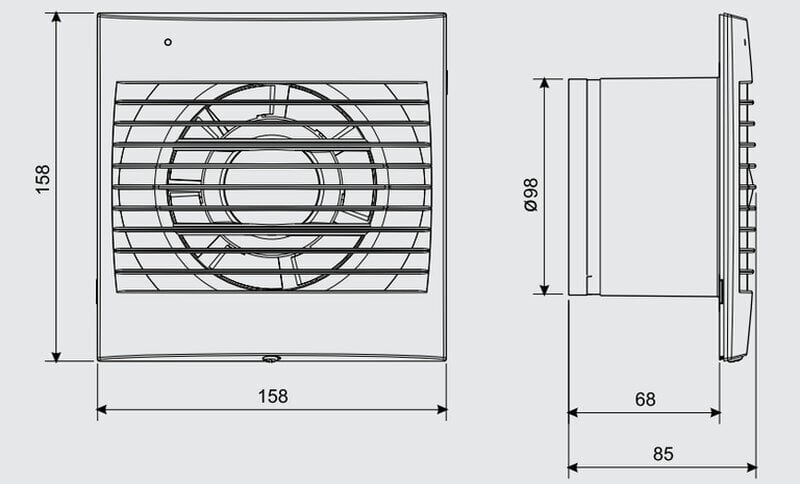 Soler&Palau Decor 100 CRZ väljatõmbeventilaator laagrimootoriga ja taimeriga цена и информация | Ventilaatorid | kaup24.ee