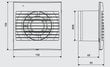 Soler&Palau Decor 100 CRZ väljatõmbeventilaator laagrimootoriga ja taimeriga цена и информация | Ventilaatorid | kaup24.ee