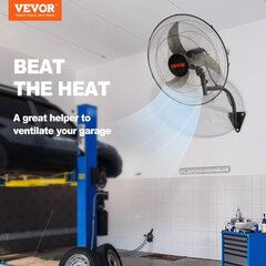 Настенный вентилятор с 3 скоростями Vevor, 4650 CFM, 49 см цена и информация | Аксессуары для вентиляционного оборудования | kaup24.ee