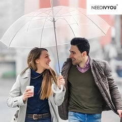 Прозрачный зонт NEED4YOU цена и информация | Женские зонты | kaup24.ee