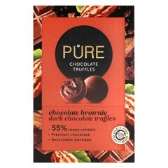 Tume šokolaadi trühvlid brownie-kreemi täidisega Pure, 148 g x 6 tk hind ja info | Maiustused | kaup24.ee