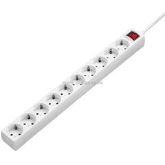 Hama Power Strip, 10-pesa, 3 m, valge - Pikendusjuhe hind ja info | Välised kõvakettad (SSD, HDD) | kaup24.ee