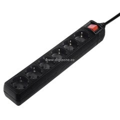 Hama Power Strip, 6-pesa, 5 m, must - Pikendusjuhe цена и информация | Жёсткие диски (SSD, HDD) | kaup24.ee