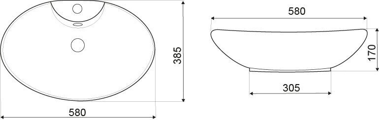 Valamu Kerra KR-139 GR hind ja info | Kraanikausid, valamud | kaup24.ee