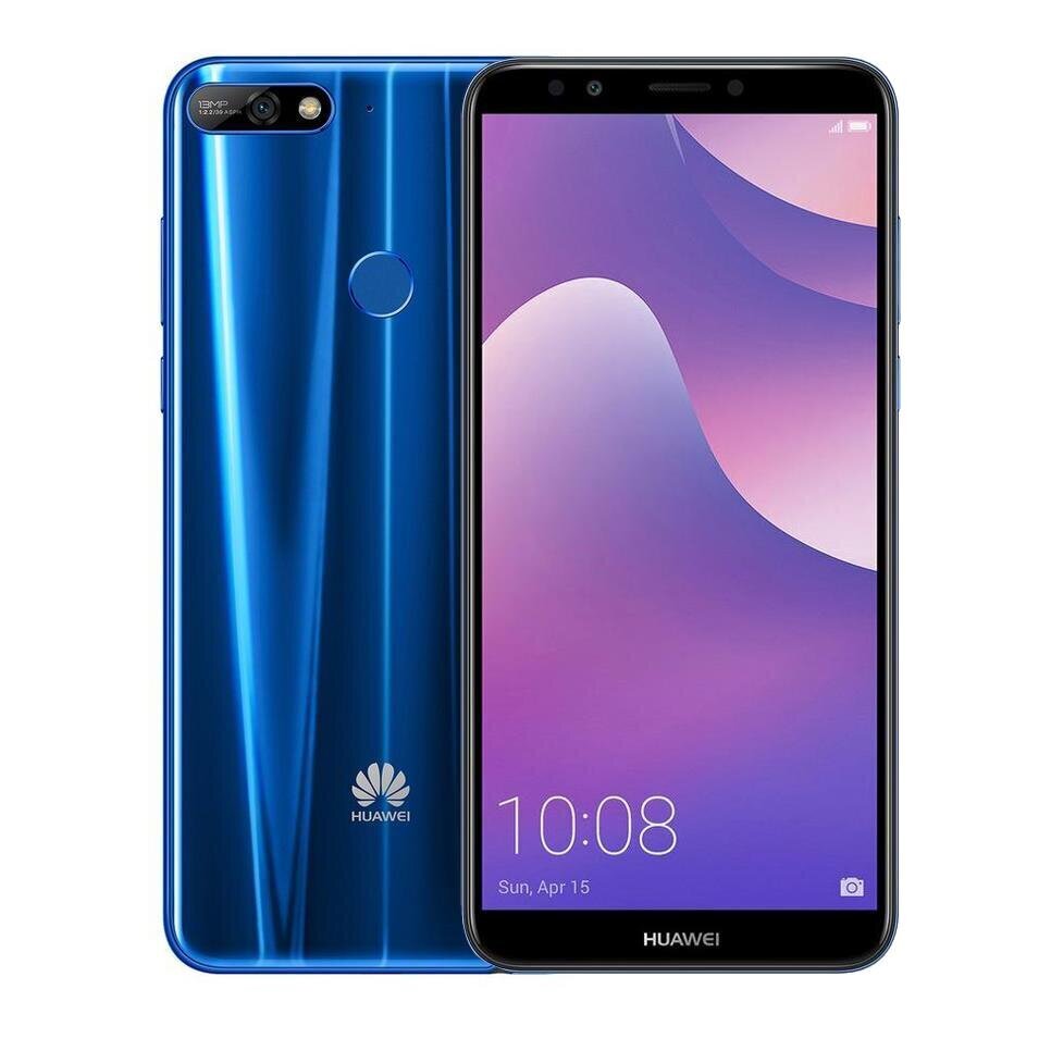 Huawei Y7 2018, Dual SIM 2/16 GB, Sinine цена и информация | Telefonid | kaup24.ee