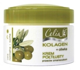 Омолаживающий полужирный крем для лица Celia Collagen Olive 50 мл цена и информация | Кремы для лица | kaup24.ee