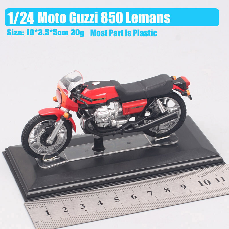 Kid Classic 1:24 Scale 1976 Moto Guzzi 850 Lemans Spordimudel Mootorratta kohvik Survevalud ja mänguasjad sõidukid Jalgratta akrüülkasti suveniir цена и информация | Mudelautode kollektsioneerimine | kaup24.ee