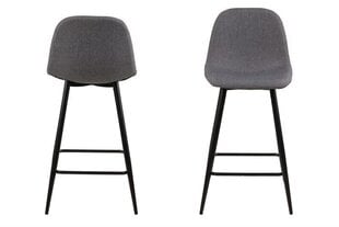 Комплект из 2 - х барных стульев Wilma, светло - серый / черный цена и информация | Стулья для кухни и столовой | kaup24.ee